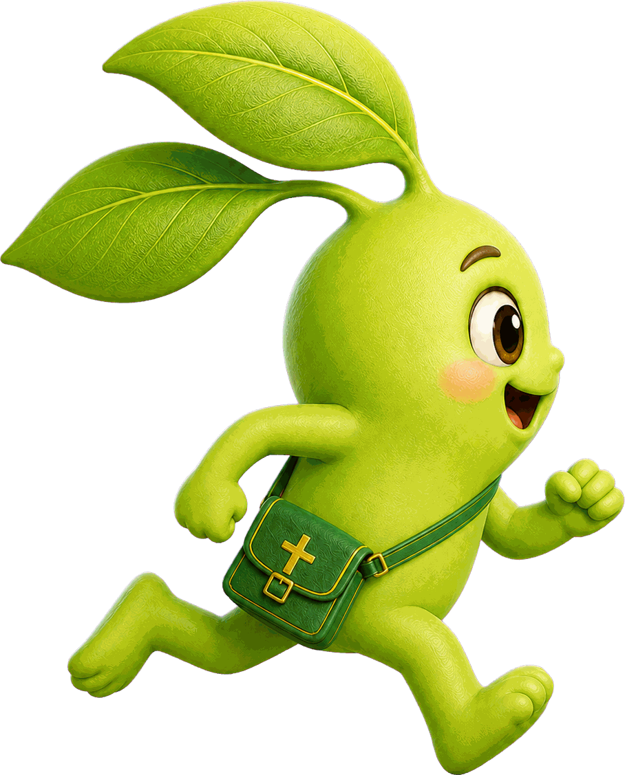 Sprout traveling through the garden